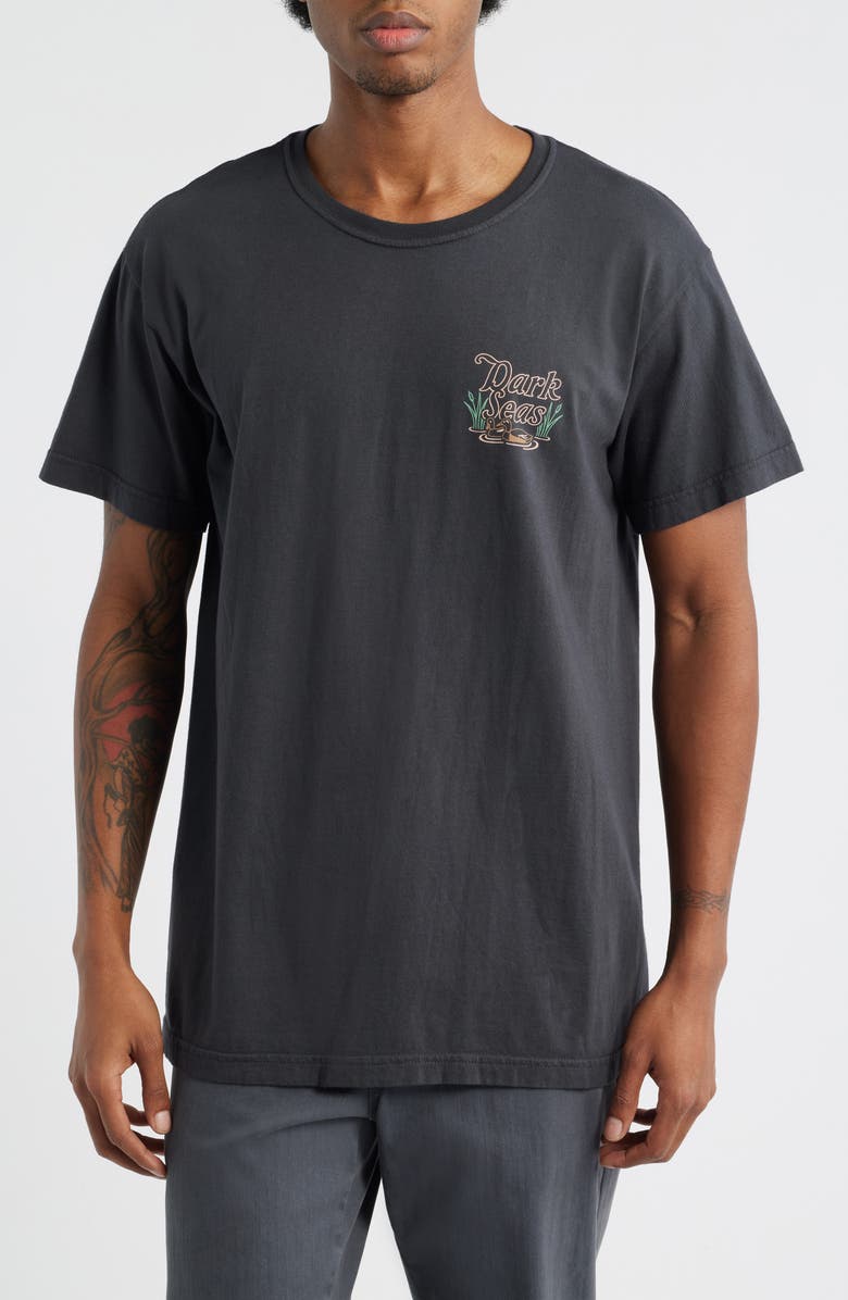DARK SEAS Lagoon Cotton Graphic T-Shirt, Main, color, Dusty Black