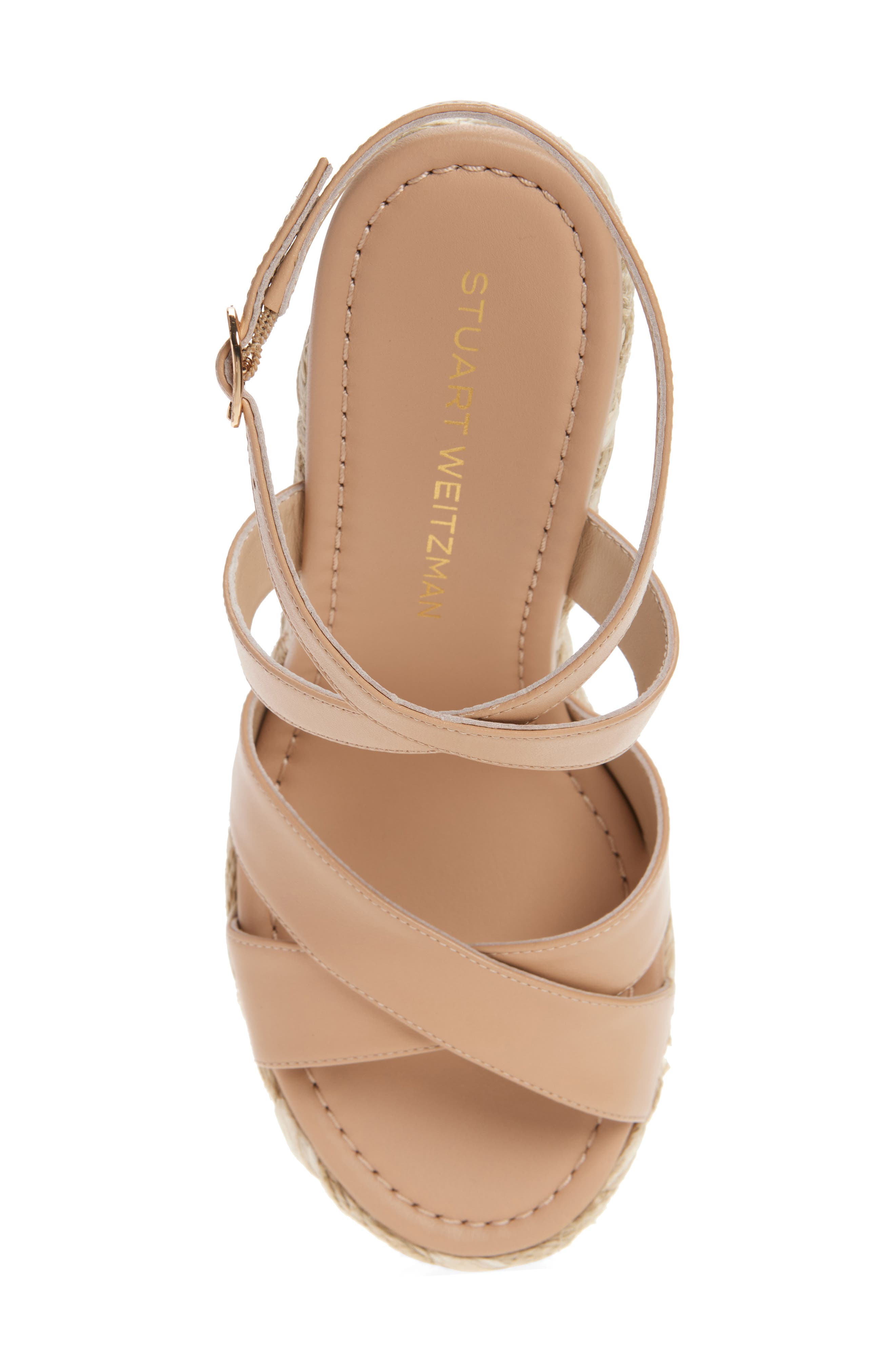 Alyssa Ankle Strap Wedge Sandal, Alternate, color, ADOBE SMOOTH CAFE