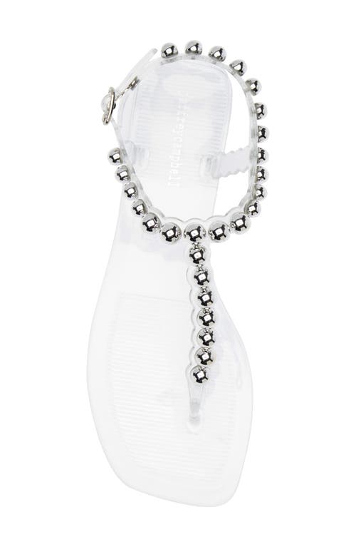 Jeffrey Campbell Pearlesque Imitation Pearl Ankle Strap Sandal In White