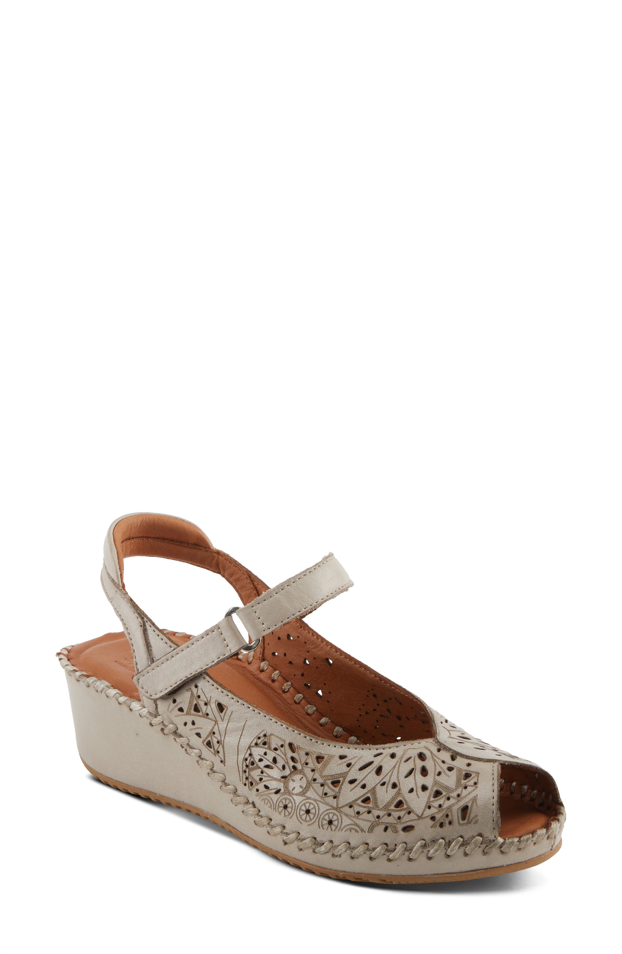 Spring Step Santonio Sandal, Main, color, Light Grey