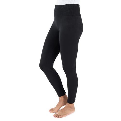 Muk Luks Fleece Lined Leggings In Black