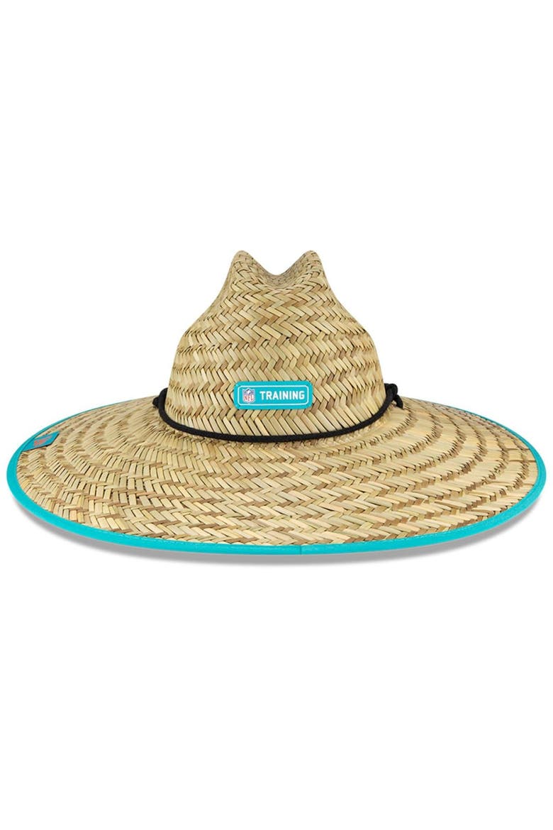 Men's New Era Natural Miami Dolphins NFL Training Camp Official Straw Lifeguard Hat, Alternate, color, Natural