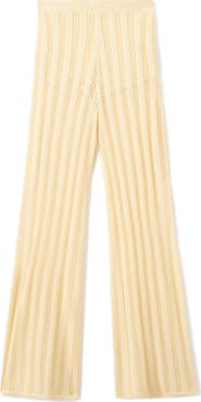 MANGO Open Knit Wide Leg Pants
