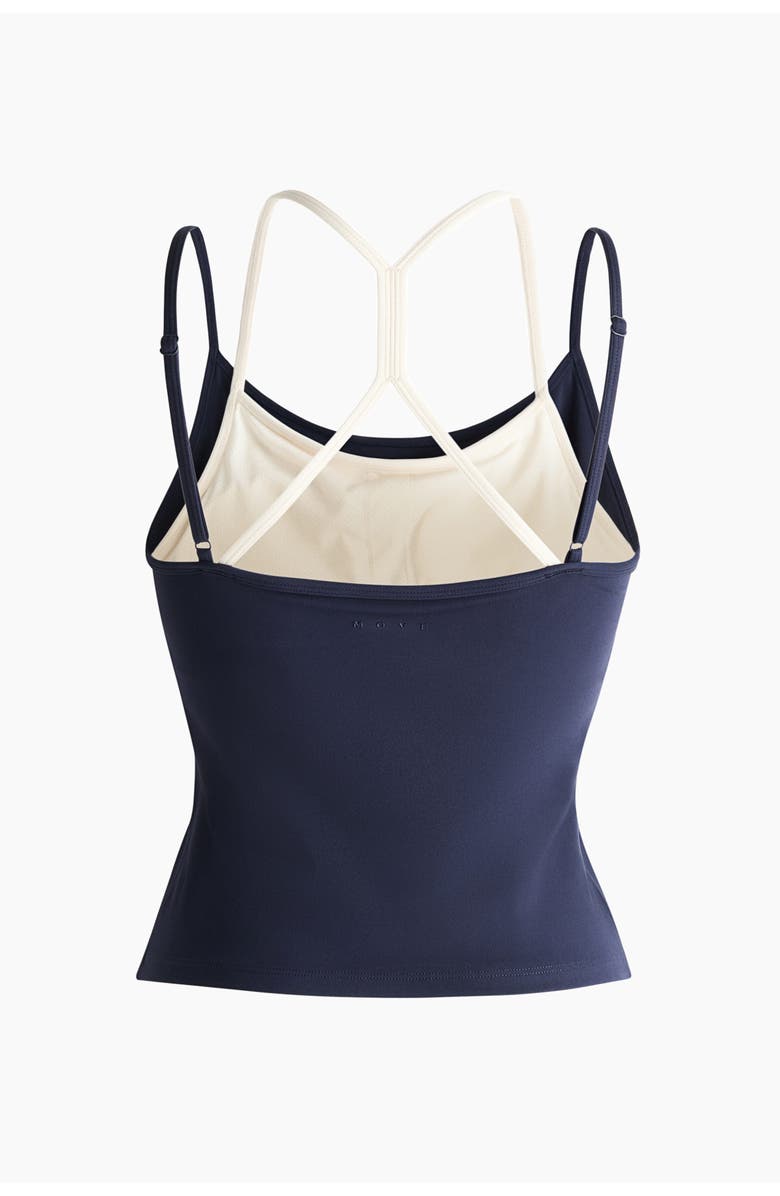H&M Integral-bra Sports Top With Softmove, Alternate, color, Navy Blue