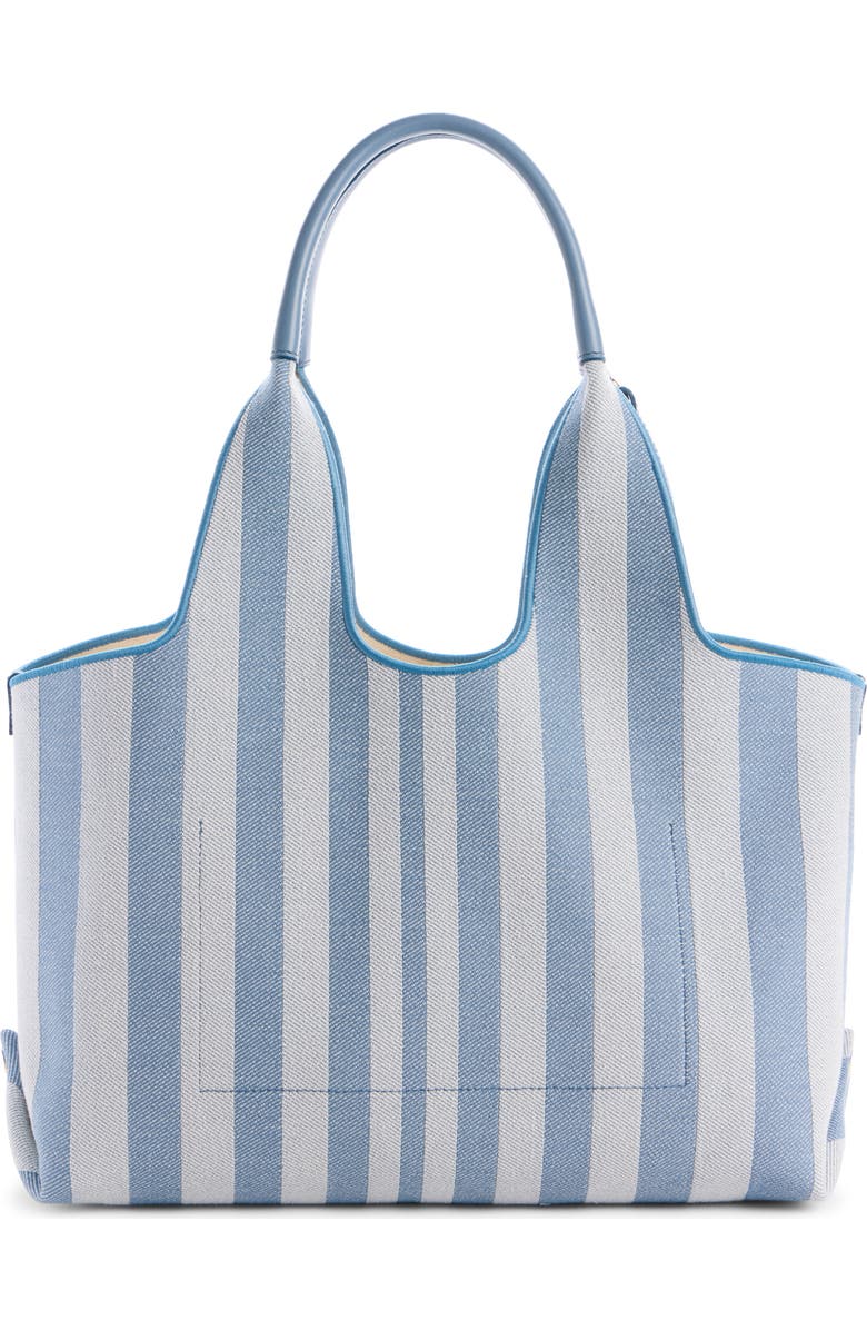 Chloé Stripy Logo Jacquard Tote, Alternate, color, Surfing Blue