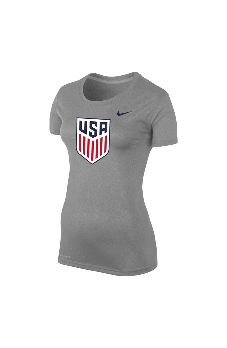Nike Women's Nike Heather Gray USMNT Legend Performance T-Shirt, Alternate, color,