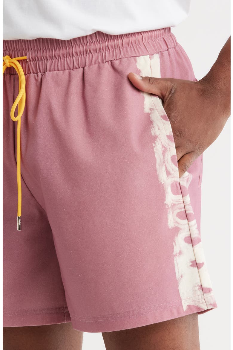 Strokes Cotton Blend Drawstring Shorts, Alternate, color, CREAM/ PINK