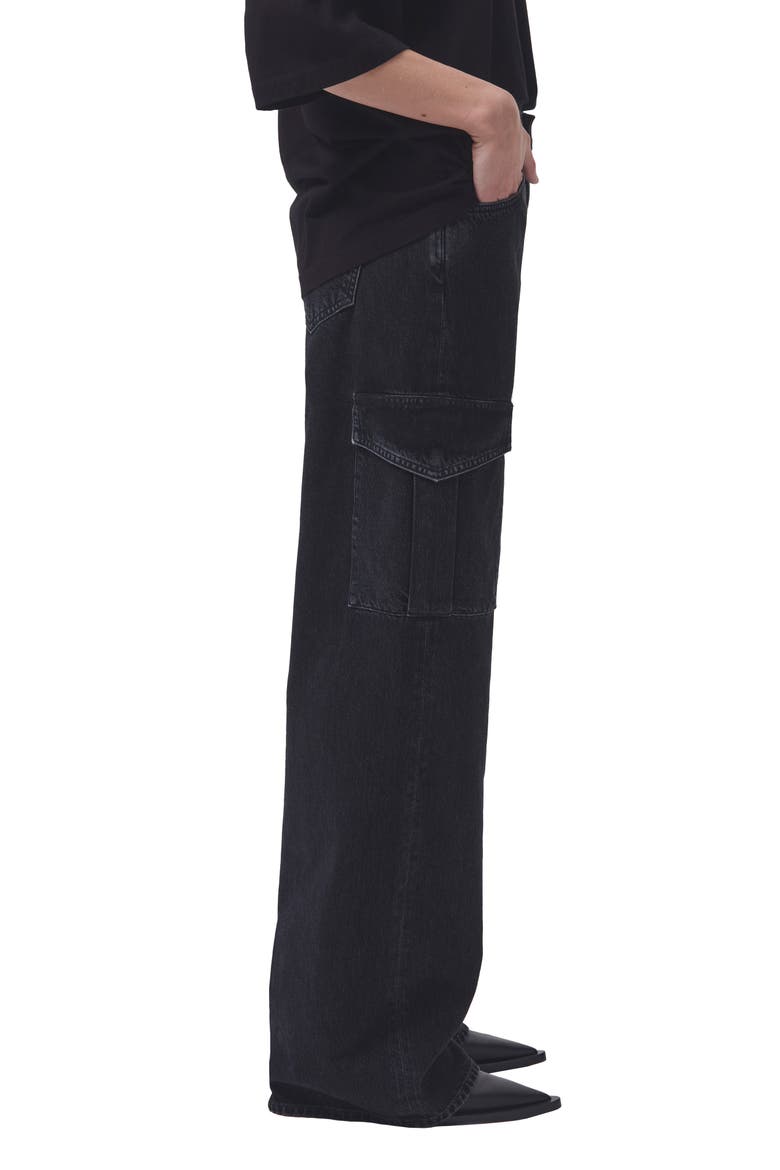 Minka Wide Leg Cargo Jeans, Alternate, color, SPIDER