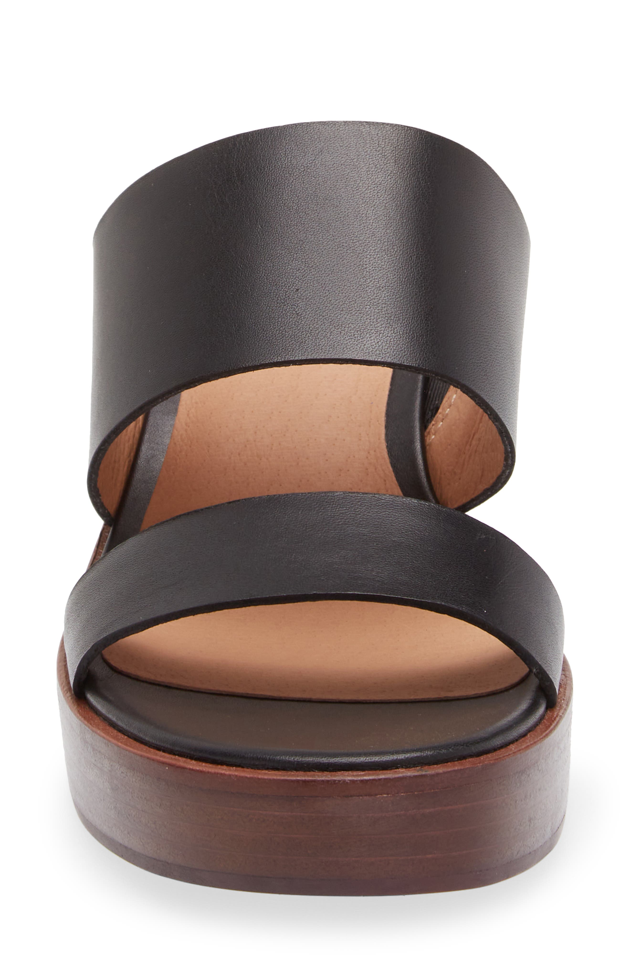 Madewell Double Strap Platform Slide Sandal, Alternate, color, 