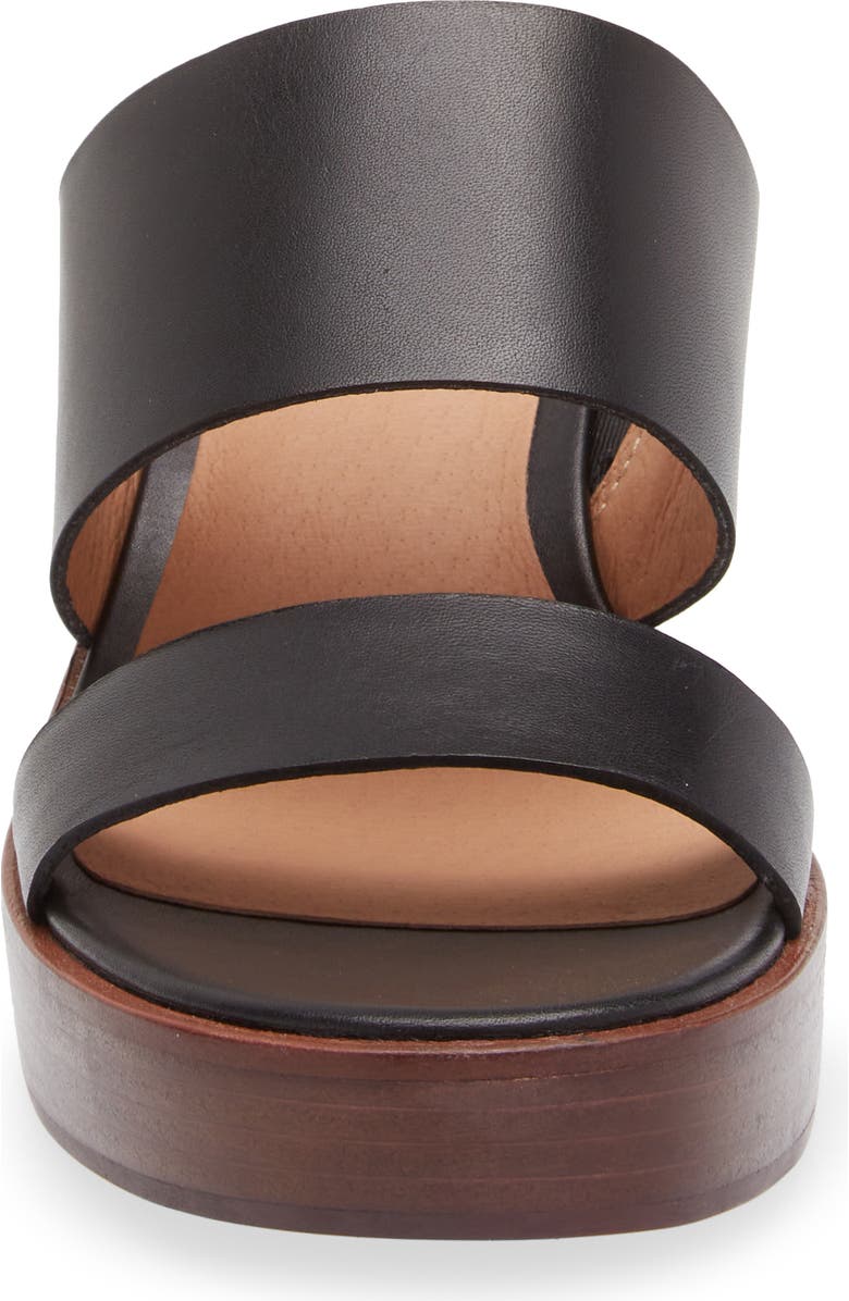 Madewell Double Strap Platform Slide Sandal, Alternate, color,