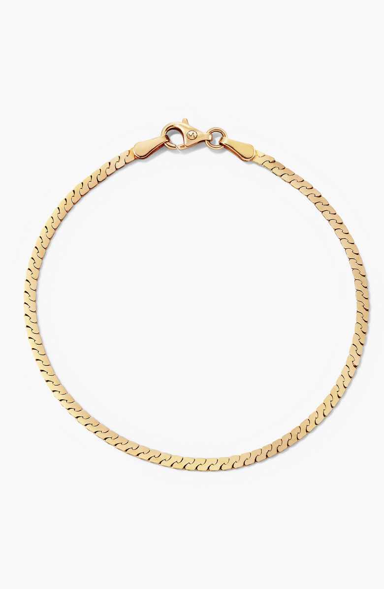 MEJURI Serpentine Chain Bracelet, Main, color, 14K Yellow Gold