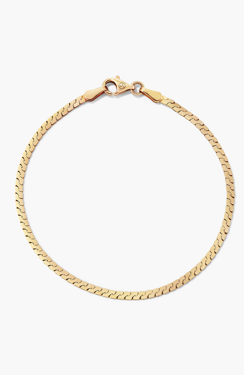 Serpentine Chain Bracelet in 14K Yellow Gold by MEJURI at Nordstrom, Size Large