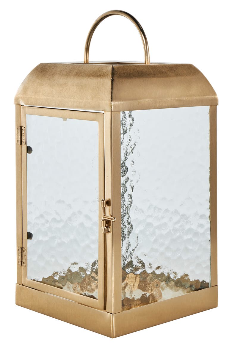 Metal Candle Lantern, Main, color, GOLD
