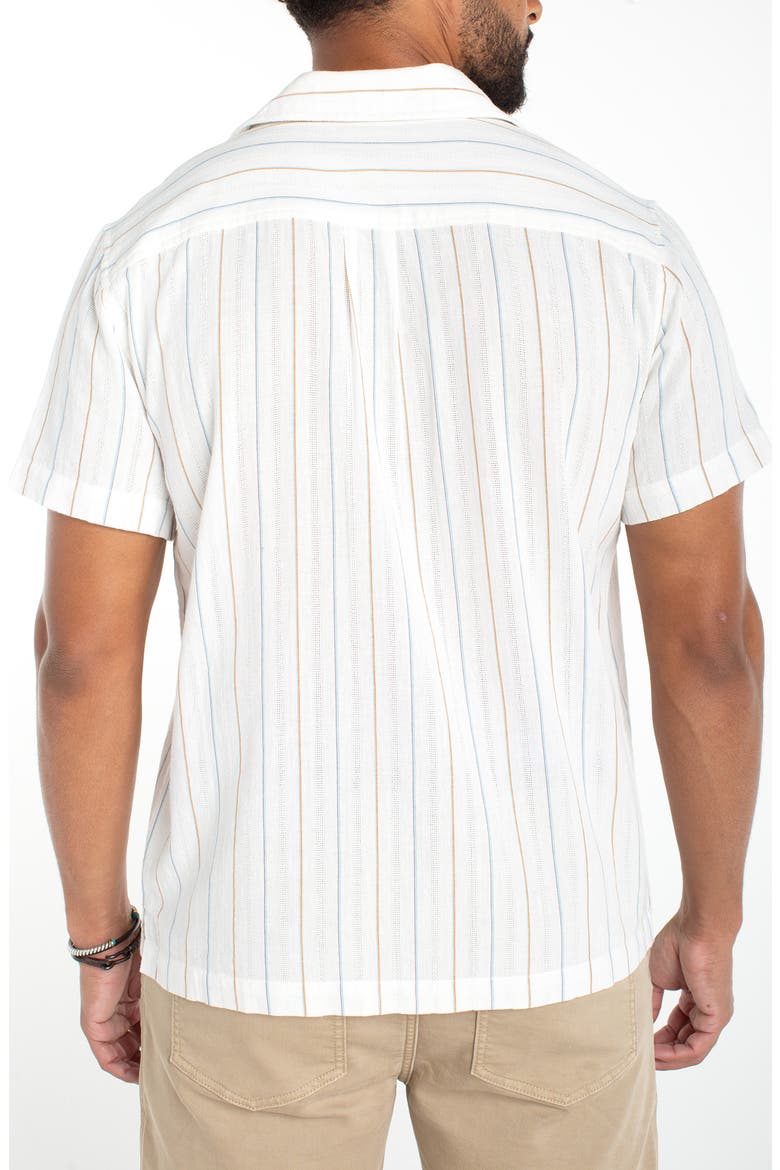 Stripe Camp Shirt, Alternate, color, IVORY AQUA STRP