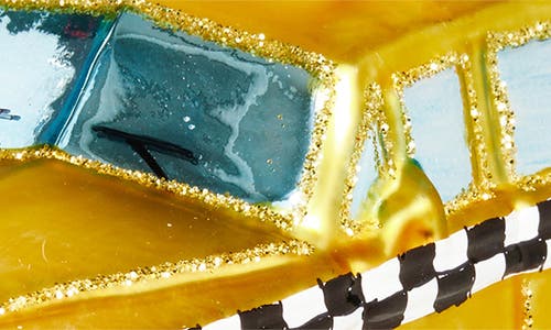 The Whitehurst Company Nyc Taxi Cab Glass Ornament In Multi