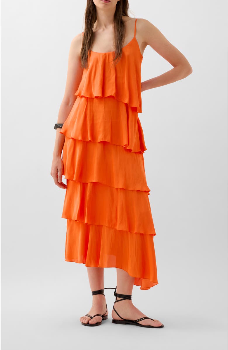 Scalpers Slip Ruffle Dress, Main, color, Orange