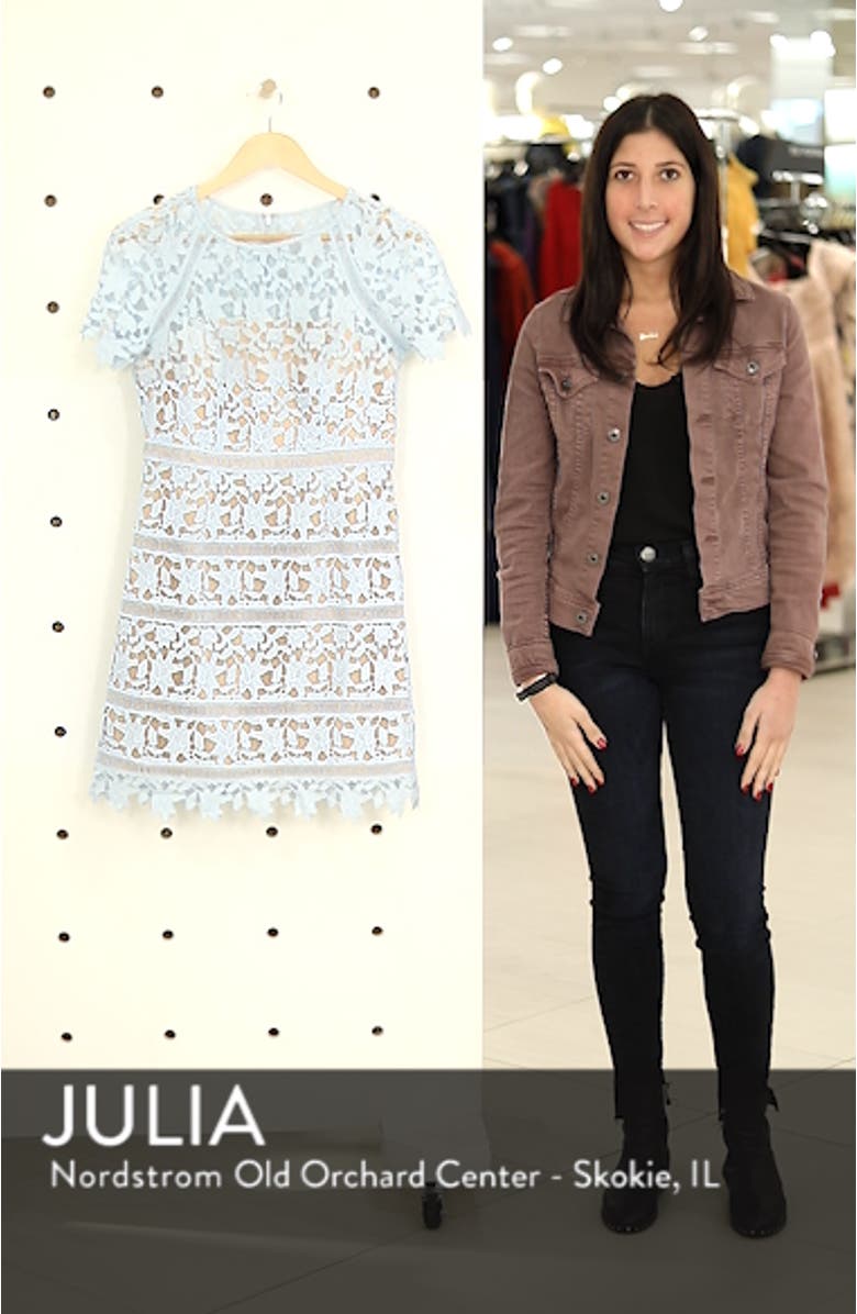 Lace Overlay Sheath Dress, sales video thumbnail