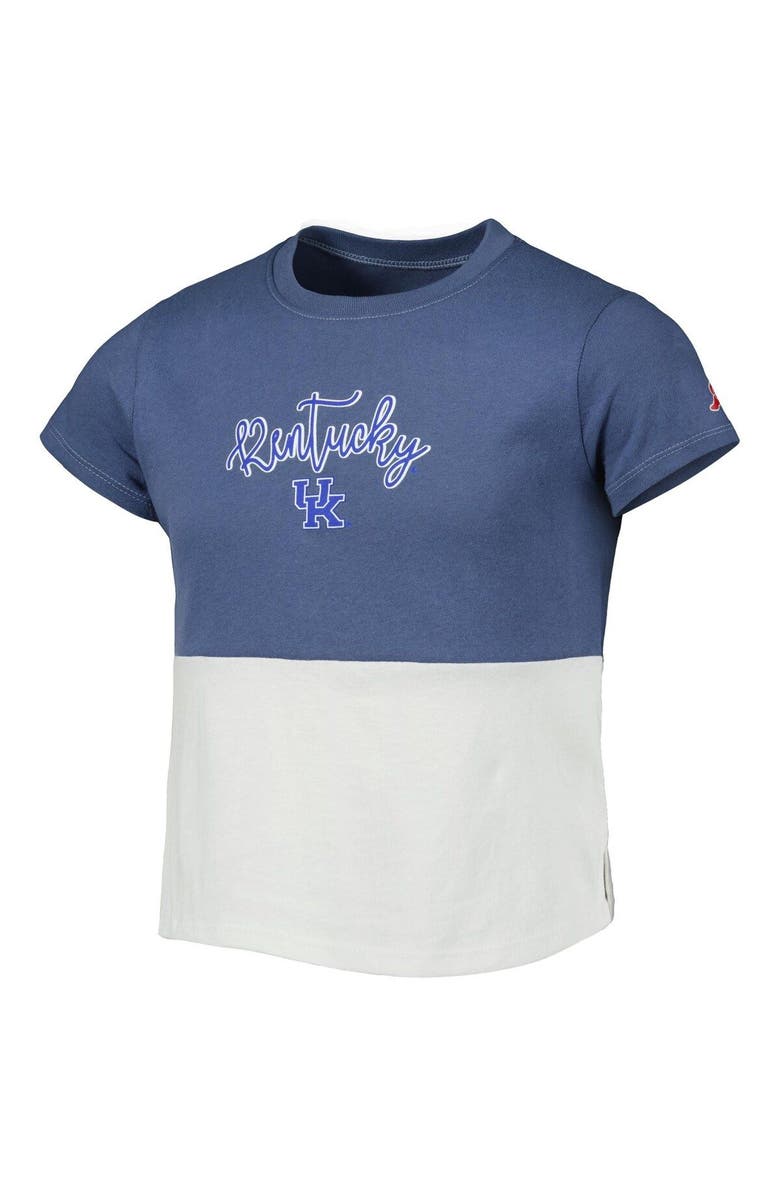 LEAGUE COLLEGIATE WEAR Girls Youth League Collegiate Wear Navy/White Kentucky Wildcats Colorblocked T-Shirt, Alternate, color, Navy