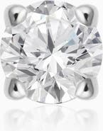 Oradina 14K White Gold Shine Bright Diamond Single Small Stud