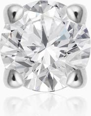 Oradina 14K White Gold Shine Bright Diamond Single Small Stud