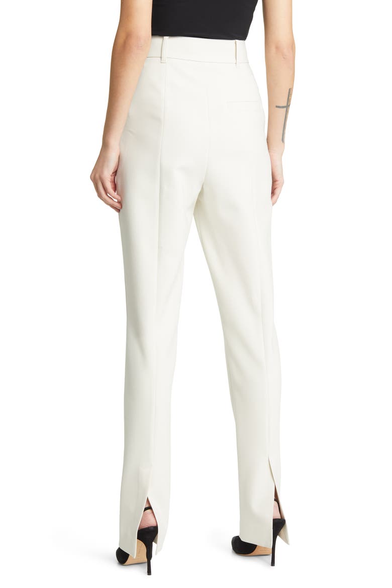 Amberot Slit Back Hem Slim Trousers, Alternate, color, NATURAL