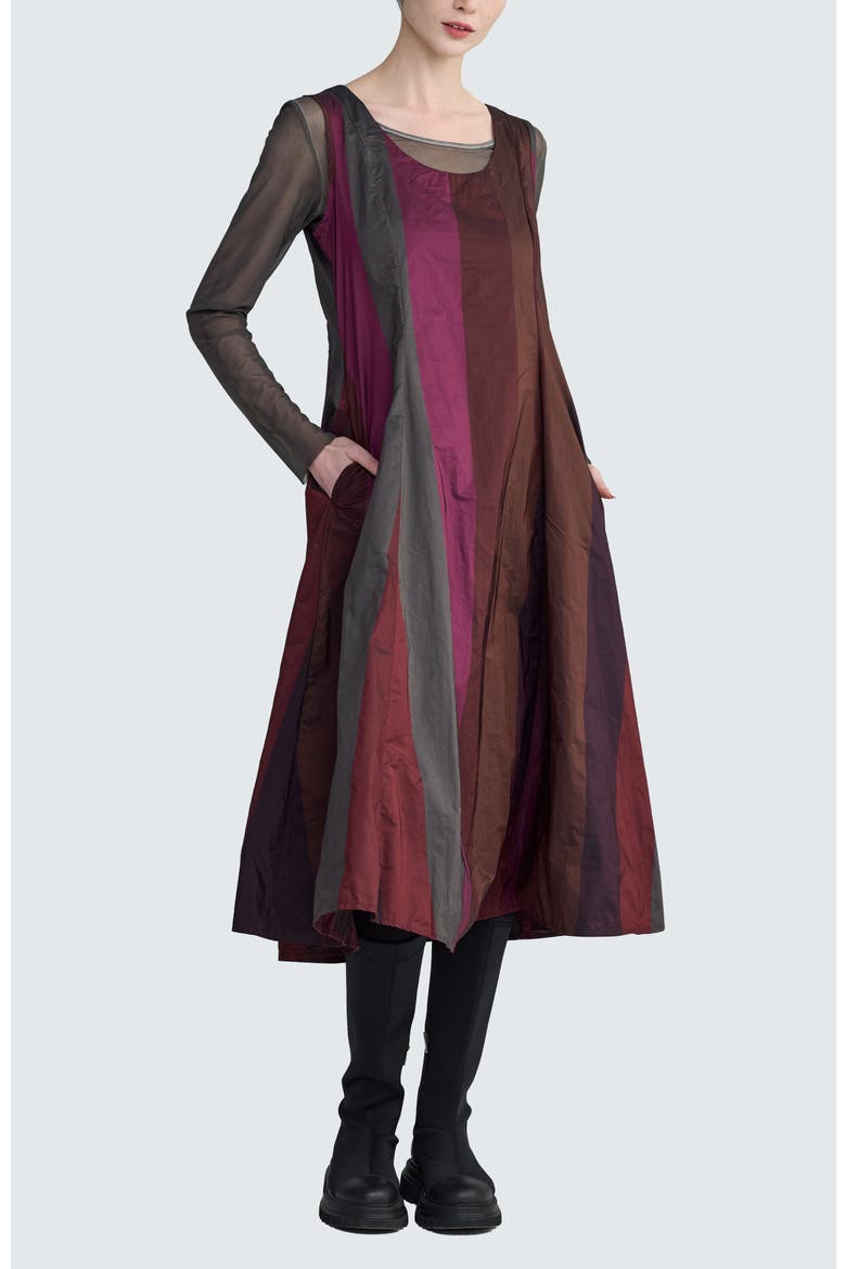 Ruby Pleated Dress, Alternate, color, Dark Scarlet