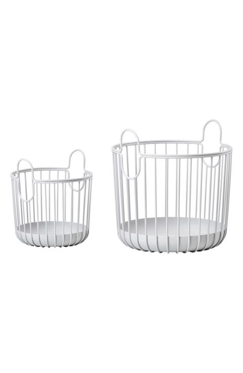 Inu Set of 2 Tabletop Wire Baskets