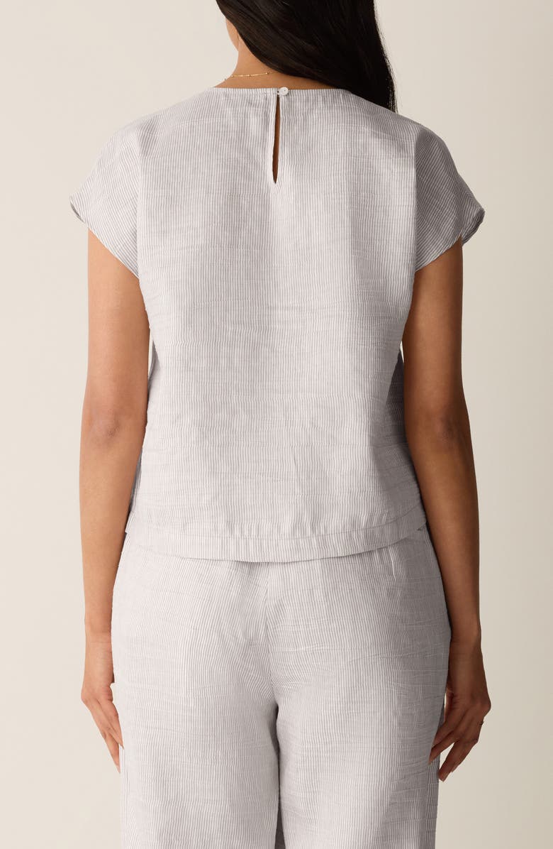 Eileen Fisher Linen Blend Square Top, Alternate, color, Wheat