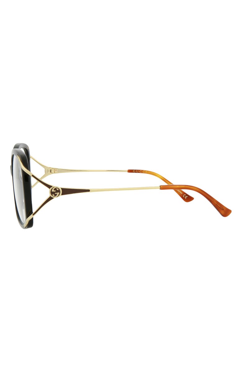 Gucci 55mm Square Optical Frames, Alternate, color,
