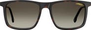 Carrera Eyewear 55mm Rectangular Polarized Sunglasses