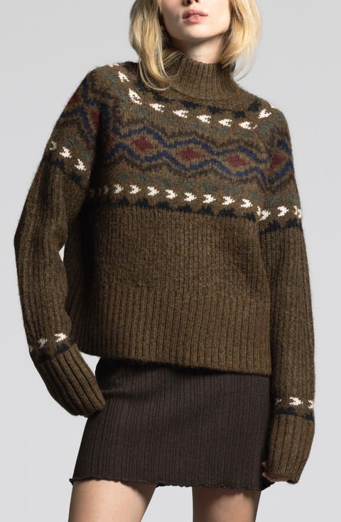 Women's Brown Cable Knit & Fair Isle Sweaters | Nordstrom