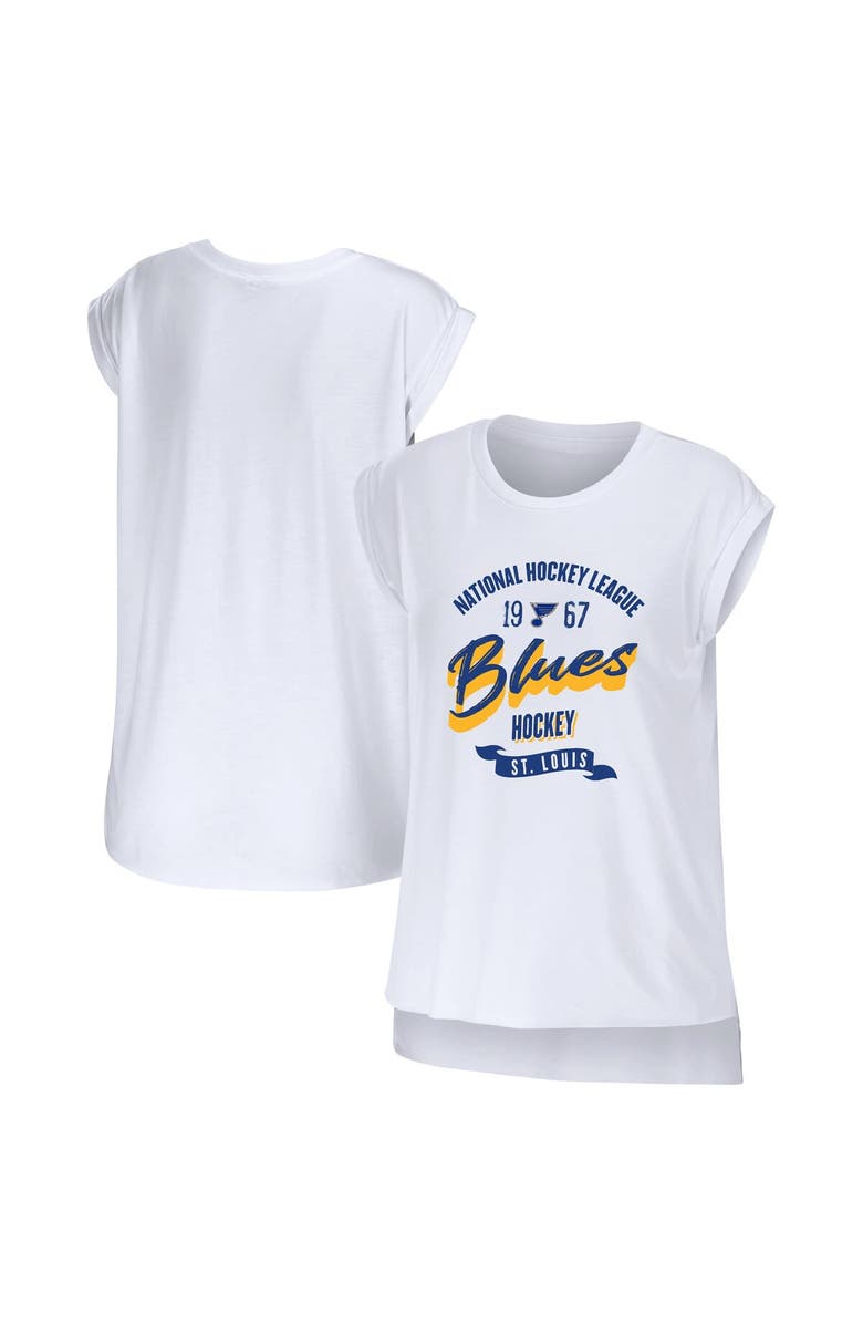 WEAR by Erin Andrews Women's WEAR by Erin Andrews White St. Louis Blues Domestic Tank Top, Main, color, White