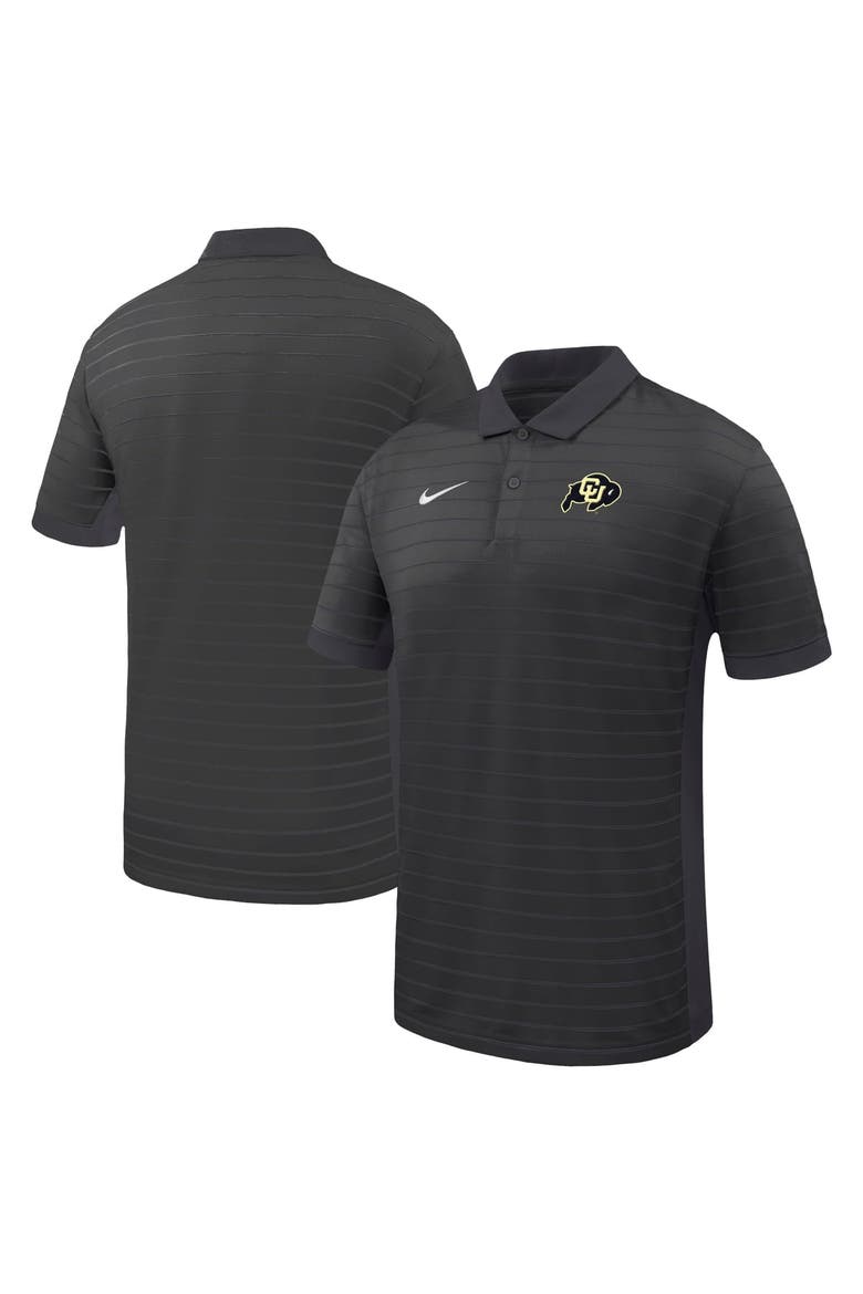 Men's Nike Black Colorado Buffaloes Victory Stripe Dri-FIT Polo, Main, color, Black