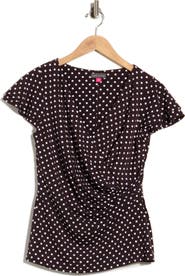 Vince Camuto Dot Wrap Top
