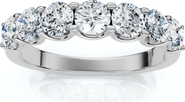 Bliss Diamond 1Ct TW Diamond U Prong 7-Stone Wedding Ring 14k Gold or Platinum Lab Grown