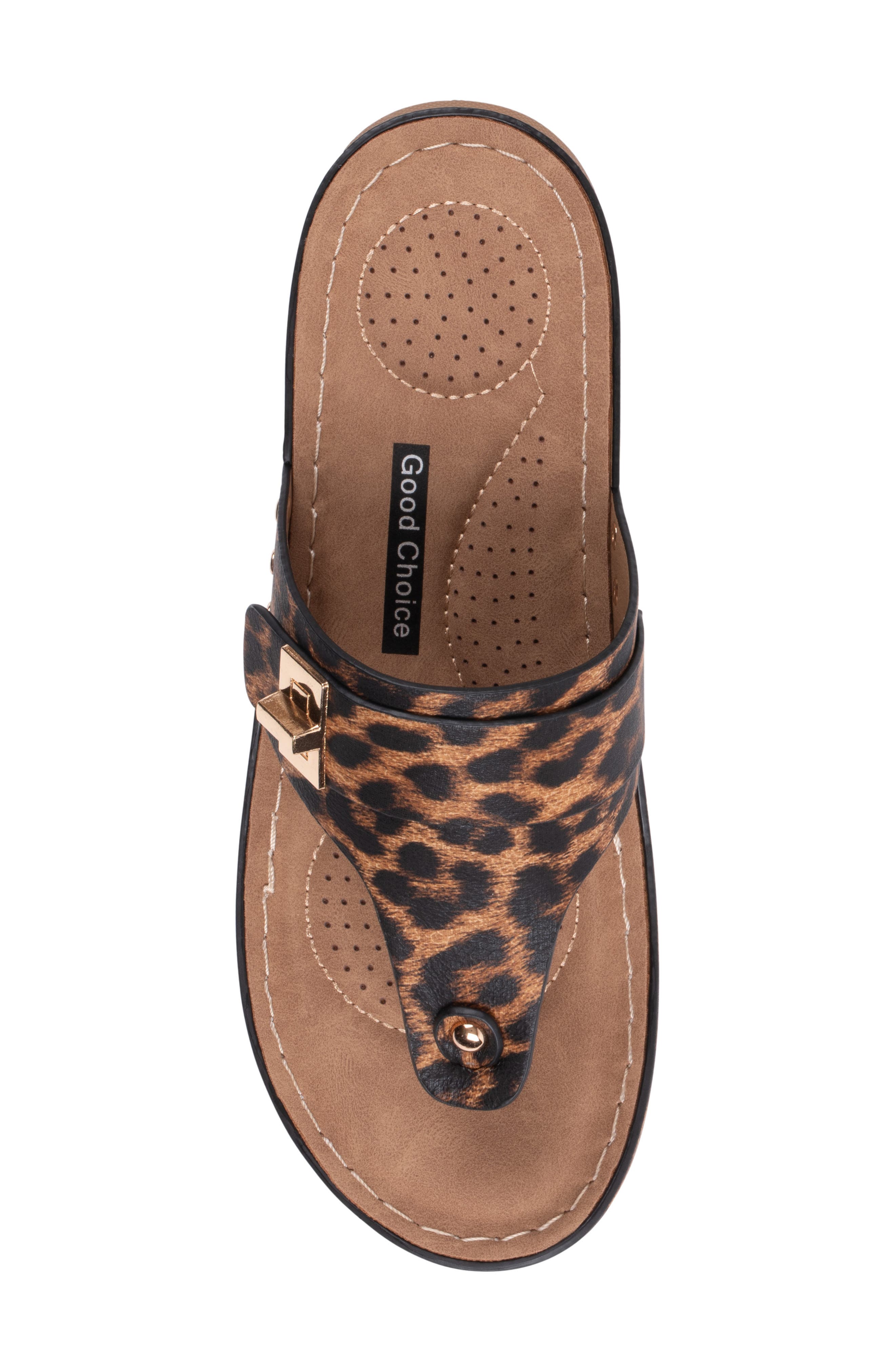GOOD CHOICE NEW YORK Arla Flip Flop, Alternate, color, Leopard