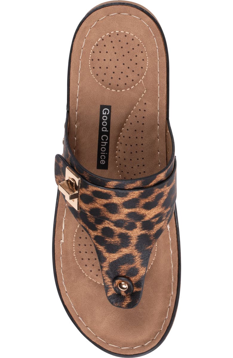 GOOD CHOICE NEW YORK Arla Flip Flop, Alternate, color, Leopard