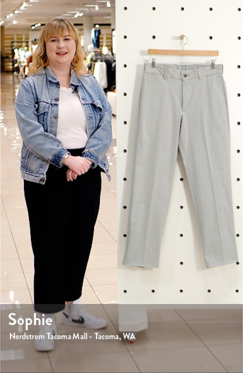 Charleston Khakis Flat Front Cotton Stretch Twill Dress Pants, sales video thumbnail