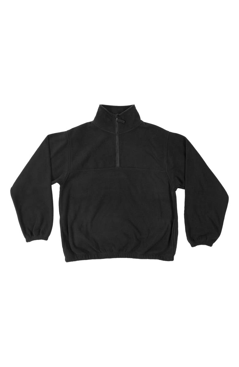 BURNSIDE Polar Fleece Quarter Zip Sweatshirt, Alternate, color, Black