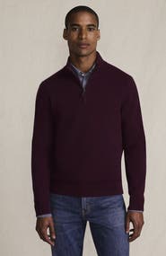 Lands' End Fine Gauge Cashmere Quarter Zip