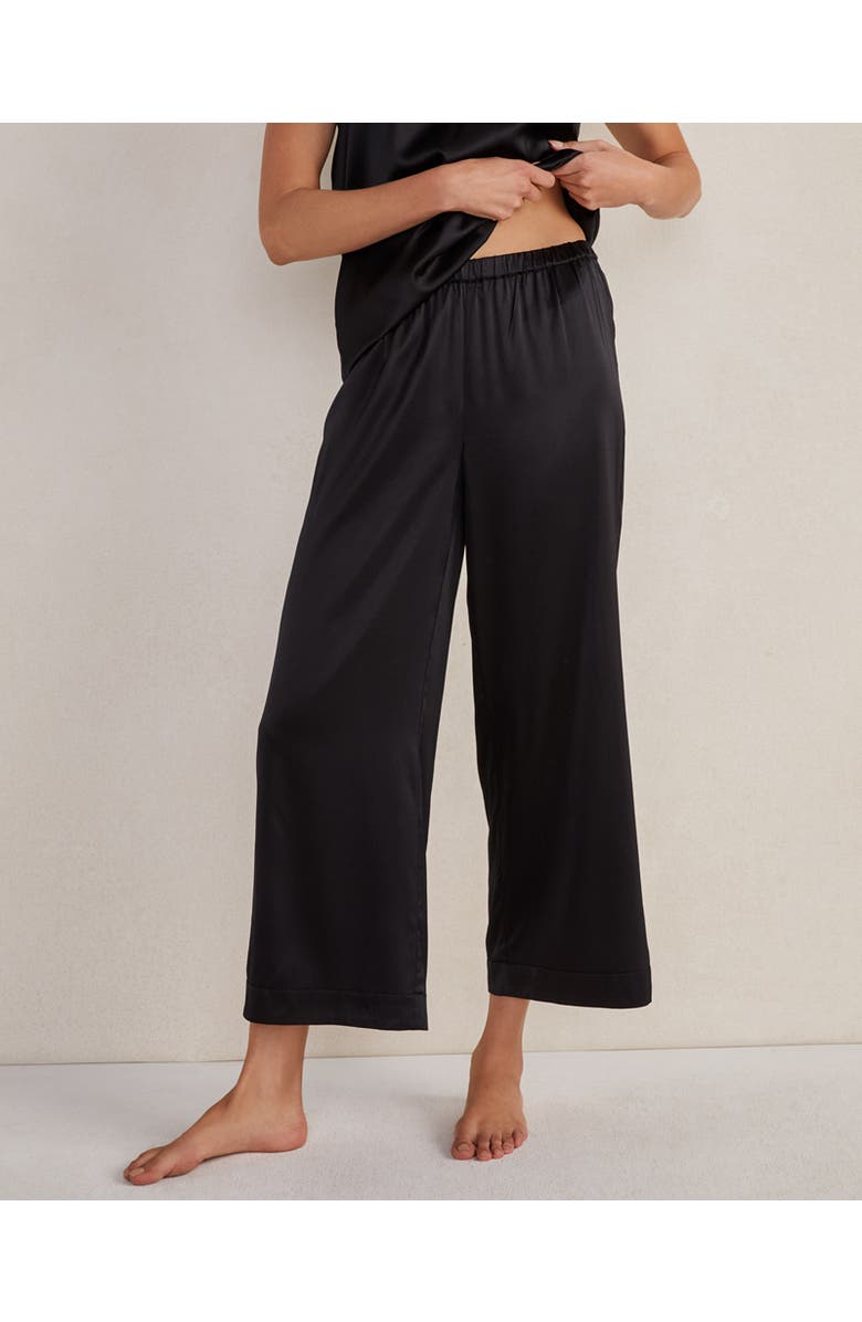 Haven Well Within Washable Silk Sleep Pants, Main, color, Black