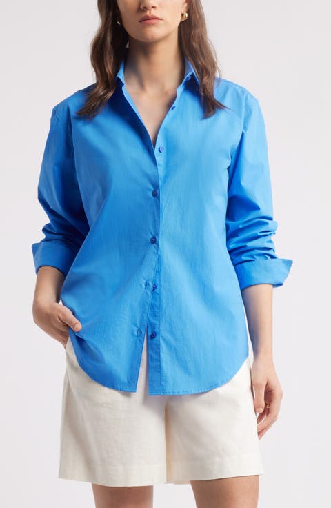 Blue Button Top Women's Blue Button Up Tops | Nordstrom