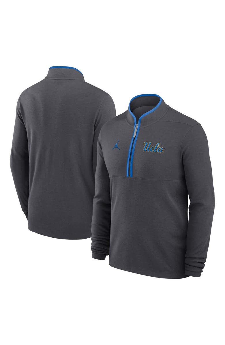 Jordan Brand Men's Jordan Brand Anthracite UCLA Bruins Victory Half-Zip Sweatshirt, Alternate, color, Anthracite