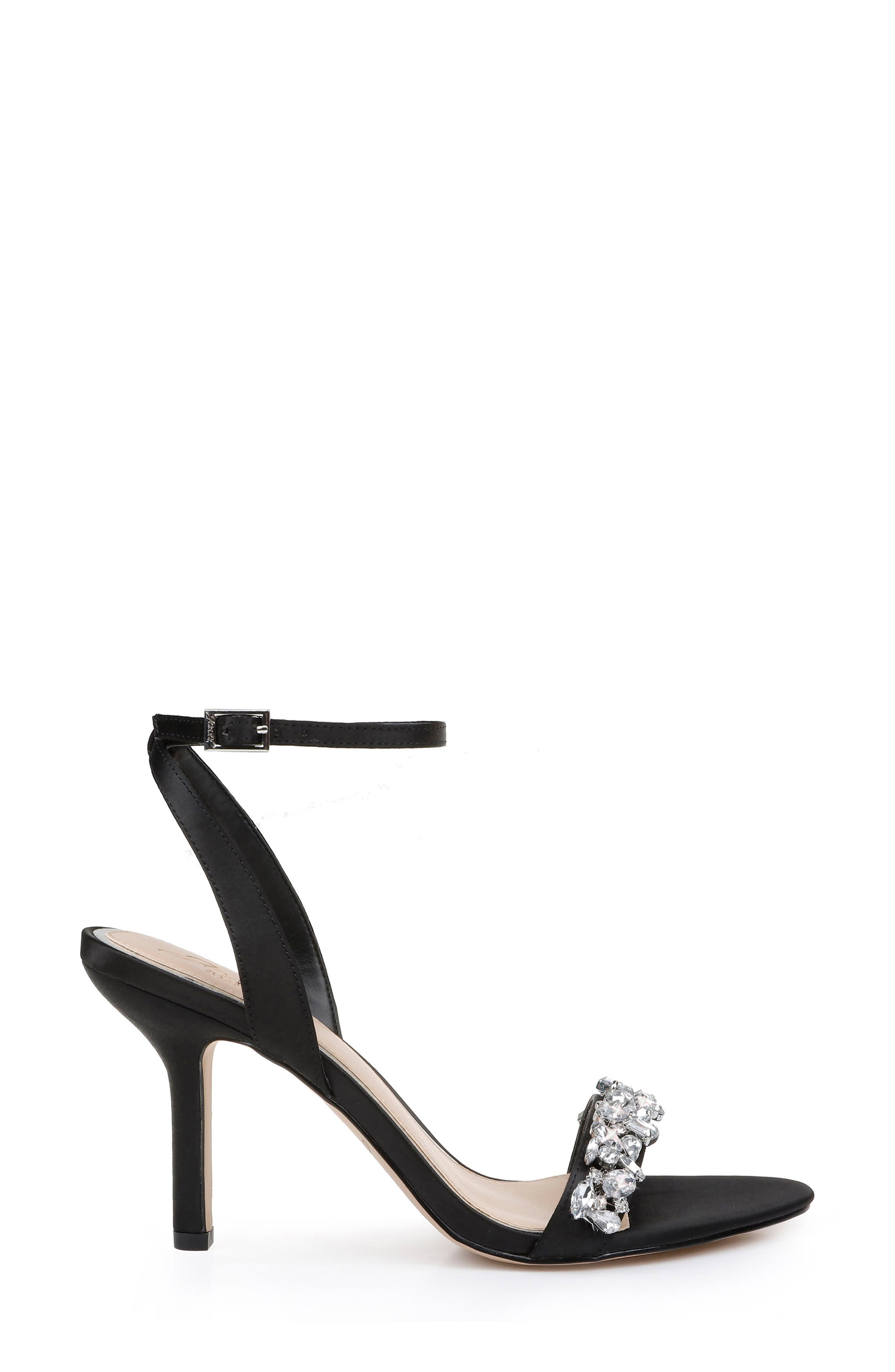 Jewel Badgley Mischka Ojai Crystal Ankle Strap Sandal, Alternate, color, 