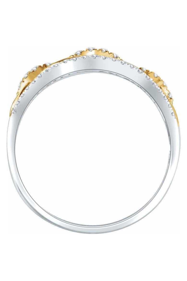 1/4 CT Natural Diamond Link Ring in 14K Gold, Alternate, color, Yellow