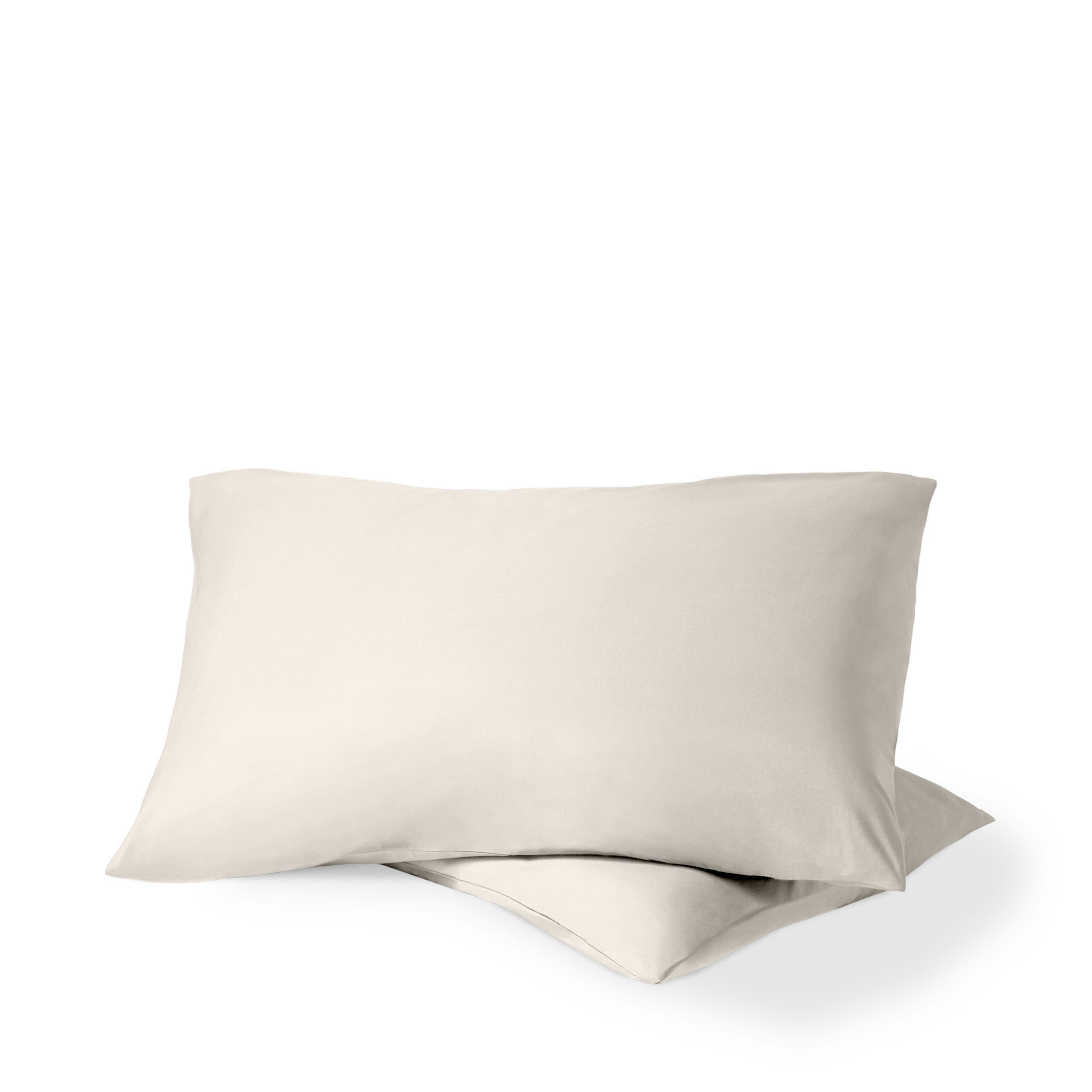 Bare Home 100% Organic Cotton Percale Cooling Pillowcase Set - French Beige, Standard