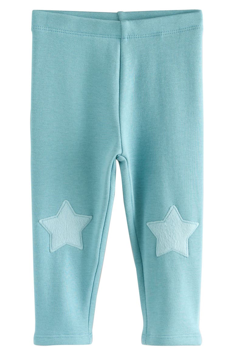 Kids' Cozy Star Knee Patch Leggings, Main, color, BLUE
