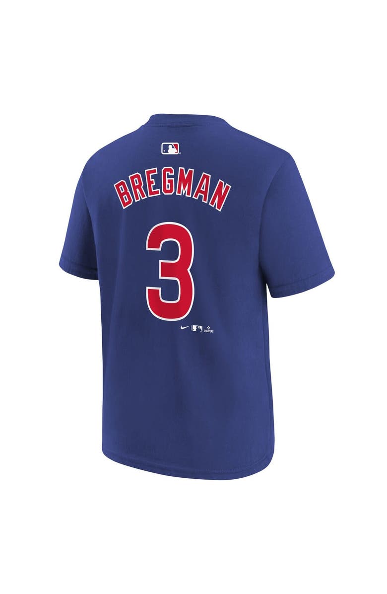 Nike Youth Nike Alex Bregman Royal Chicago Cubs Name & Number T-Shirt, Alternate, color, Royal
