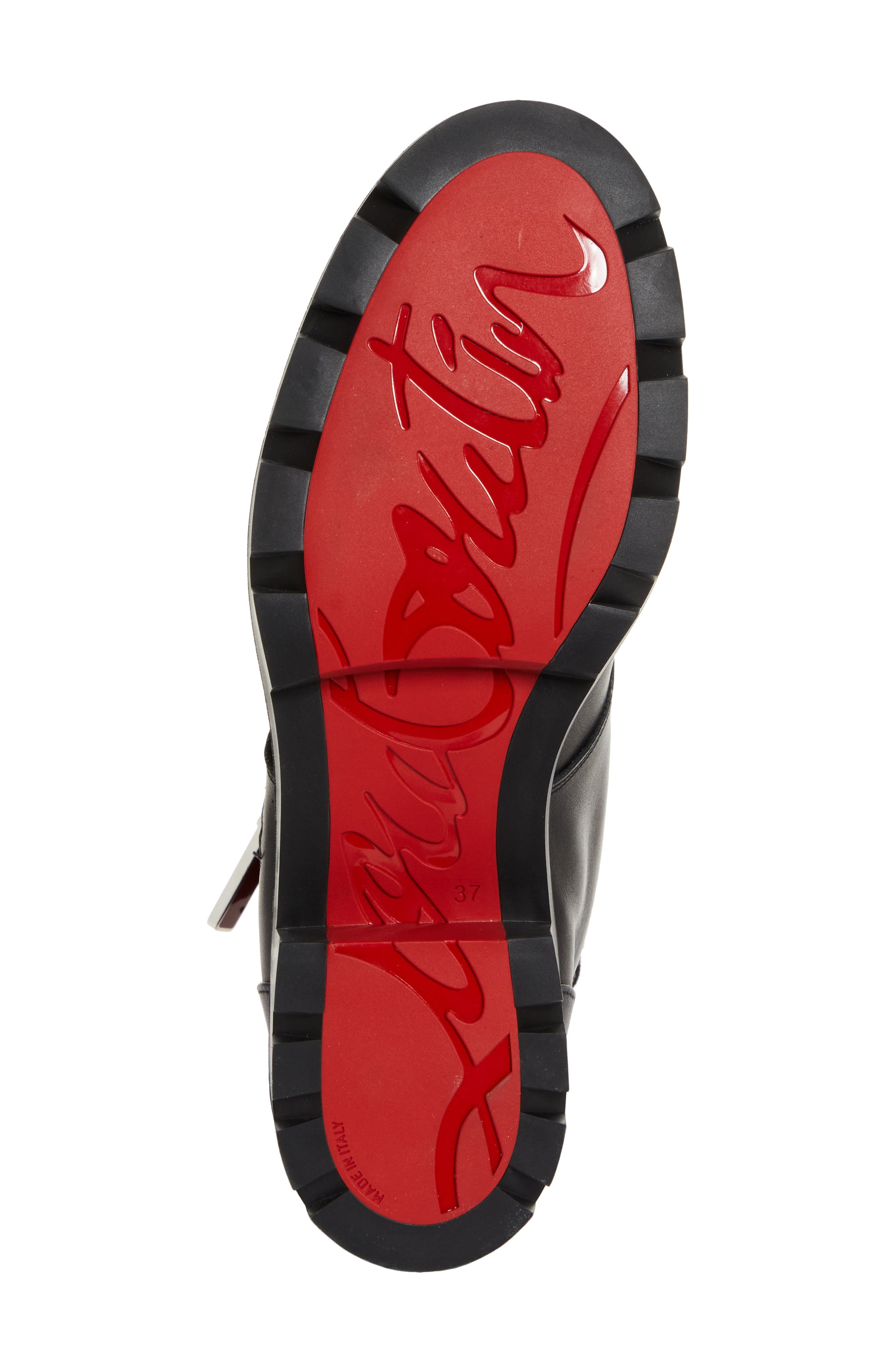 Christian Louboutin En Hiver Lug Sole Bootie, Alternate, color, Black