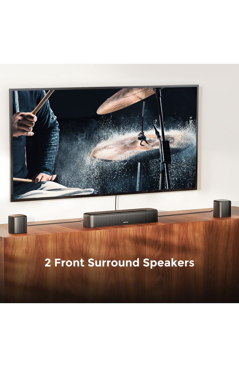 Ultimea aura a60 7.1ch sound bar with Dolby Atmos, subwoofer, 4 surround speakers, app control, HDMI eARC, Alternate, color, Black